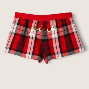 (L) Victoria’s Secret Plaid Flannel Pajama Shorts